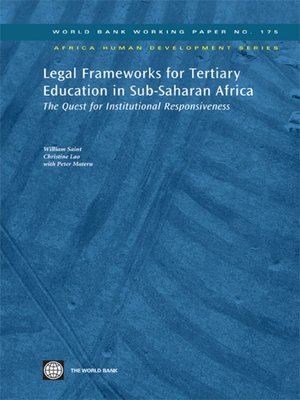 cover image of Legal Frameworks for Tertiary Education in Sub-Saharan Africa